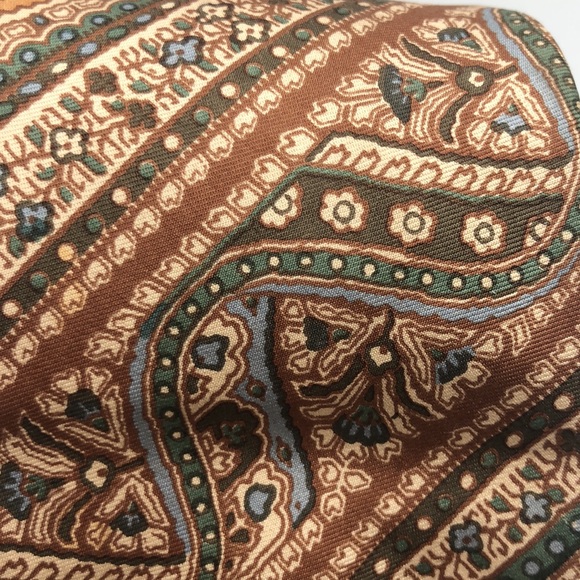 VTG Paisley Print Silk Foulard Tie - Picture 2 of 7